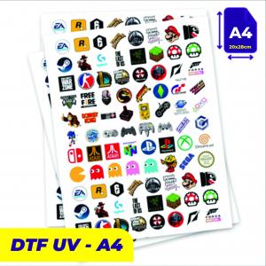 DTF UV ( FRACIONADA A4 ) DTF UV 20x28cm  BRILHO  