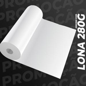 Lona Impressa 280G - UV Lona 280g M² 4x0 Brilho ou Fosco SEM ACABAMENTO Considerar todas as sobras para acabamento
